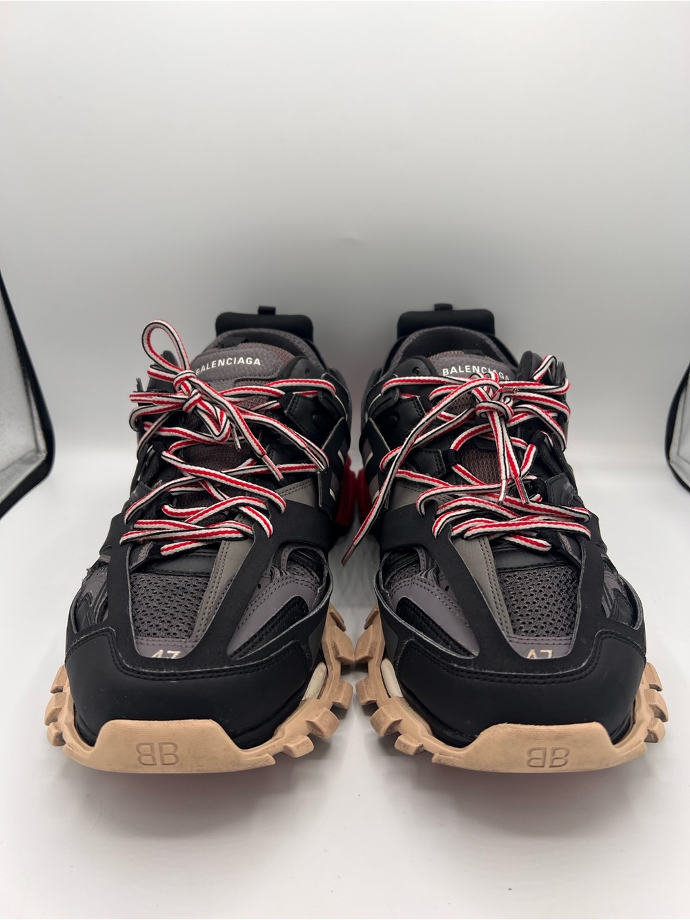 Size 13 - Balenciaga Track Trainer Black Red